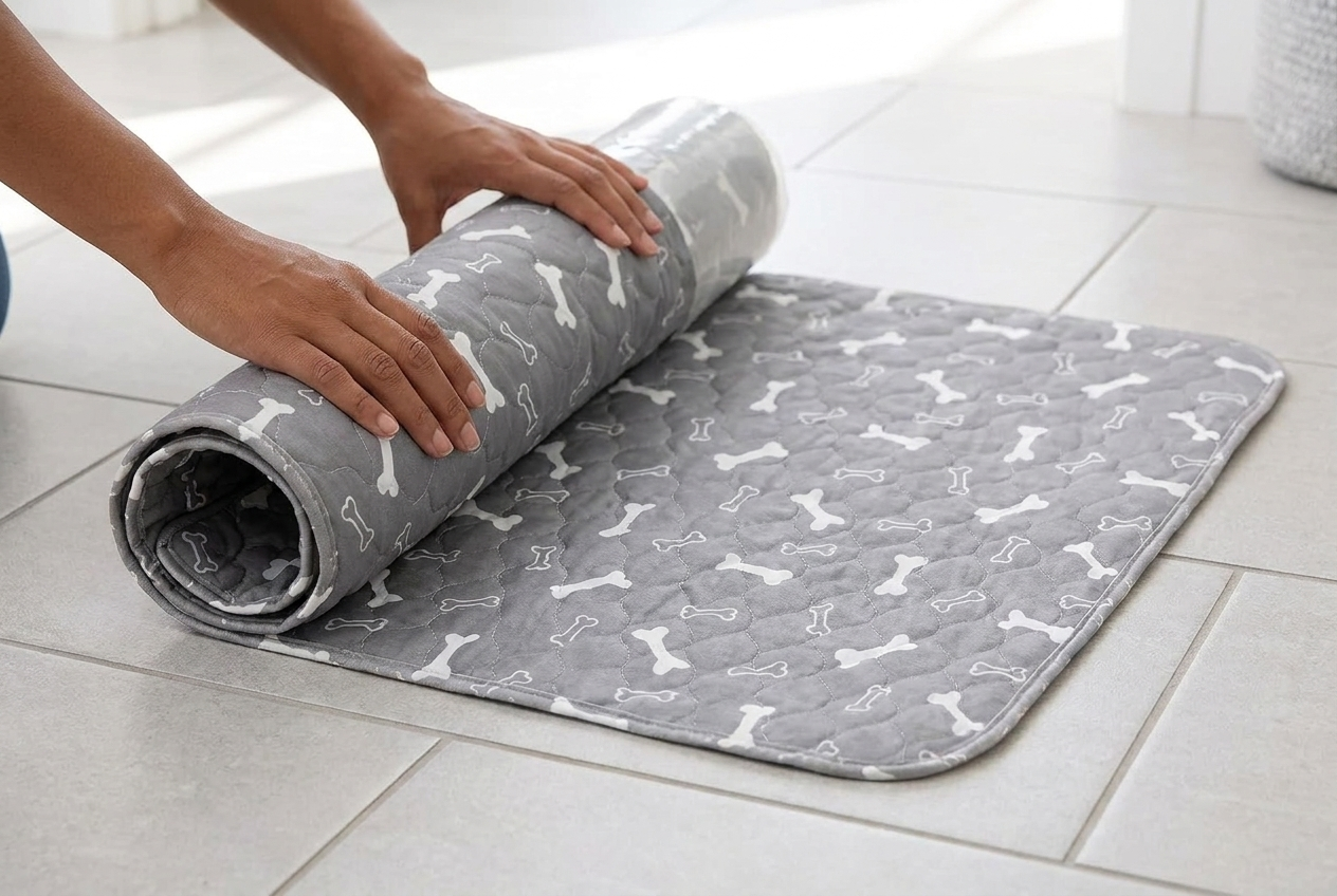 Step 1: lay the Milo Pad flat on the floor